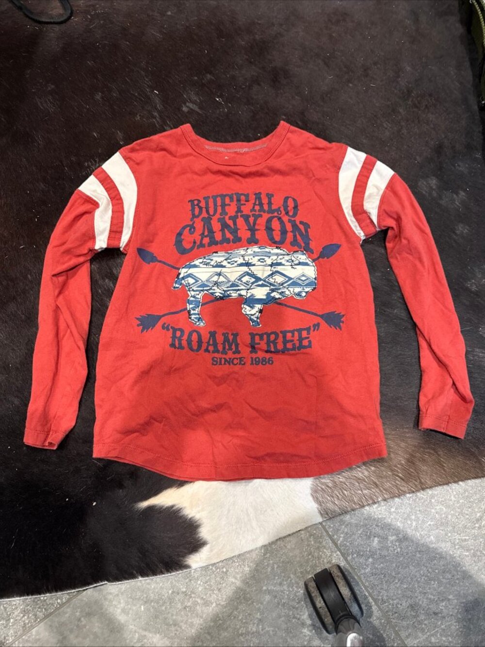 Gap Kids Boys Bufflo Canyon "ROAM FREE" T-Shirt M 8-9